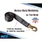 Tie 4 Safe 2" x 8' Ratchet Tie Down Strap w/ Flat Snap Hook Car Auto Hauler Tow Truck Black, 2PK RT48-8-BLK-C-2 - alternate 2